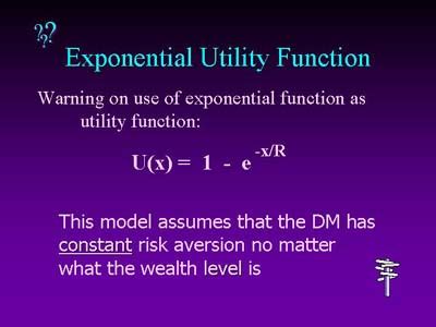 exponential utility function